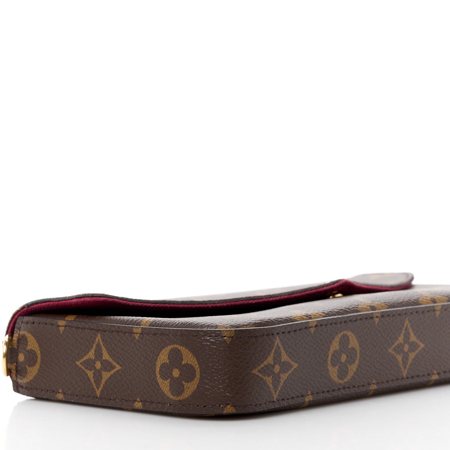Monogram Pochette Felicie Chain Wallet Fuchsia
