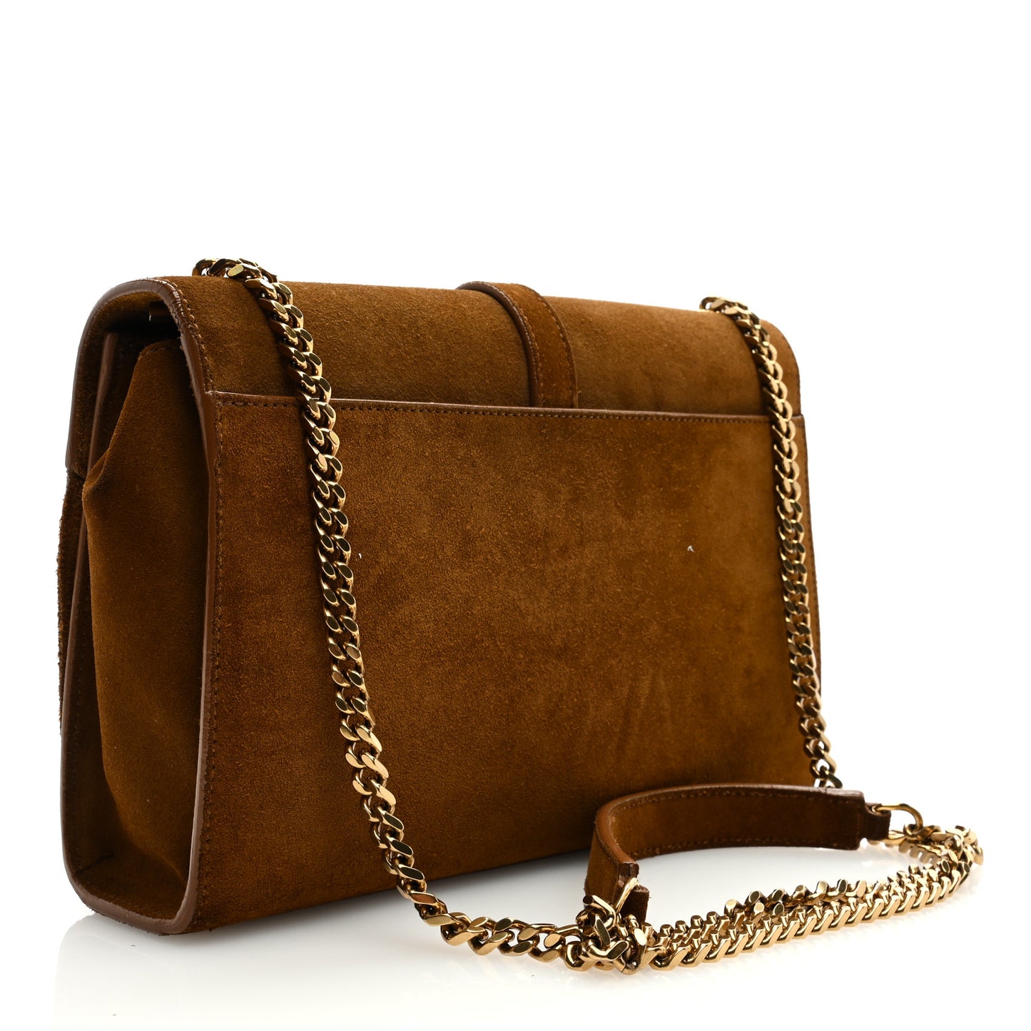 Suede Fringe Medium Monogram Satchel Light Ocre