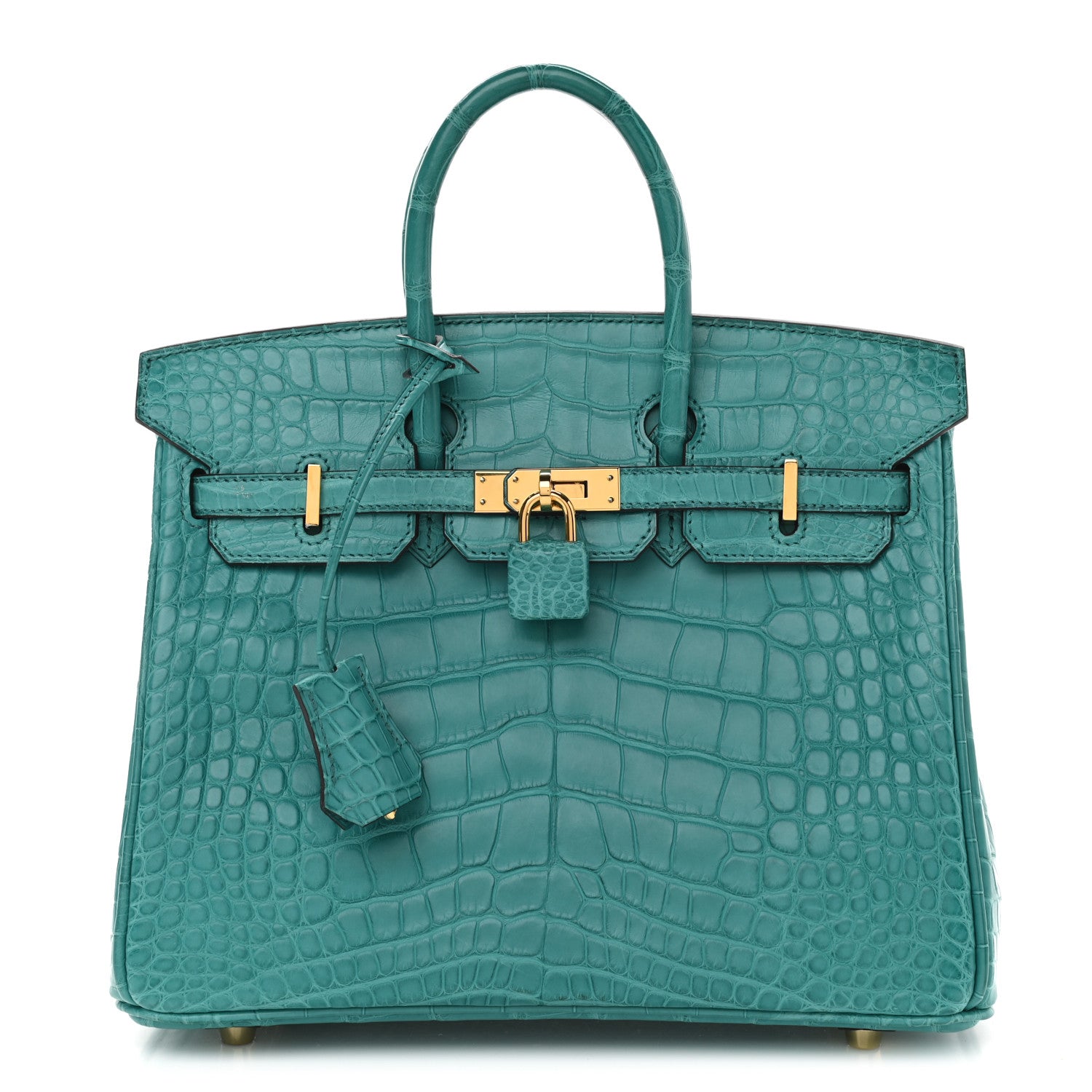 Hermes Matte Alligator Birkin 25 Bleu Paon 1 of 11