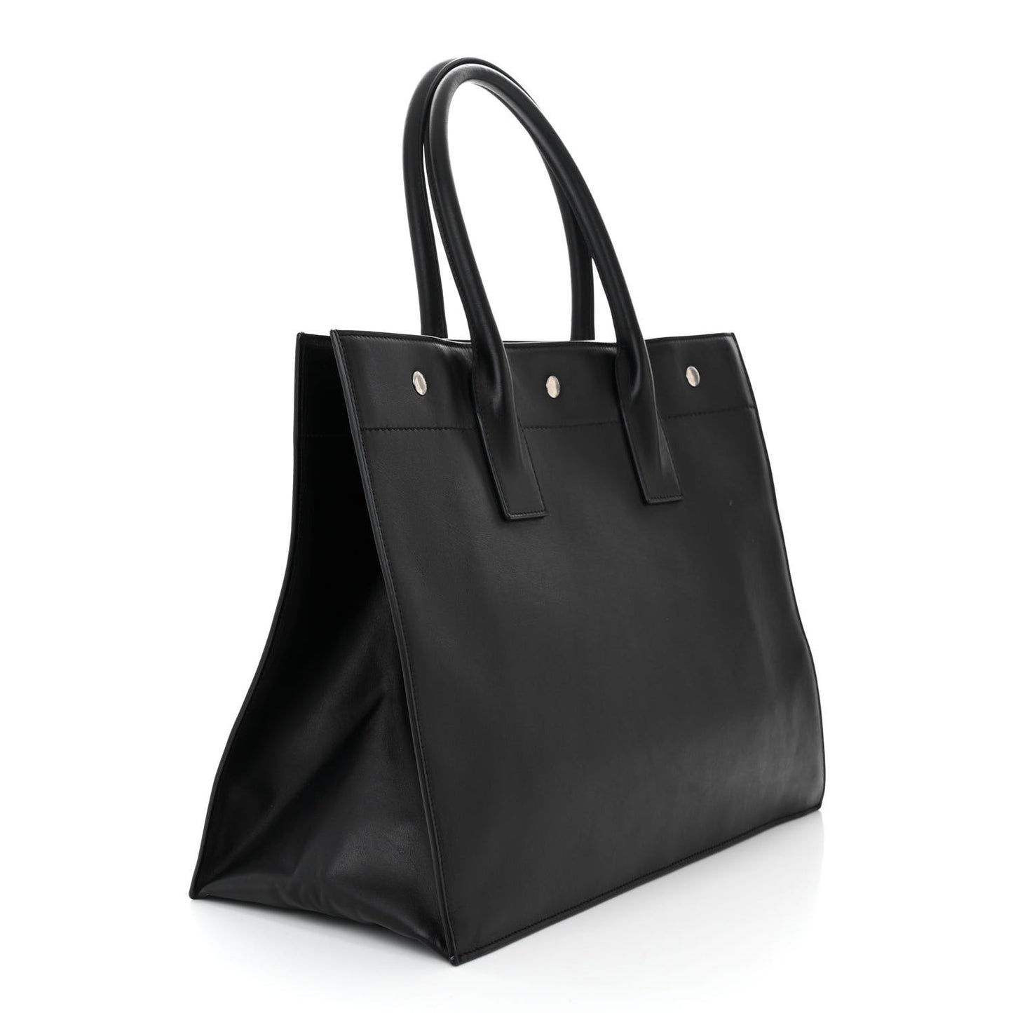Smooth Calfskin Rive Gauche Small Tote Black