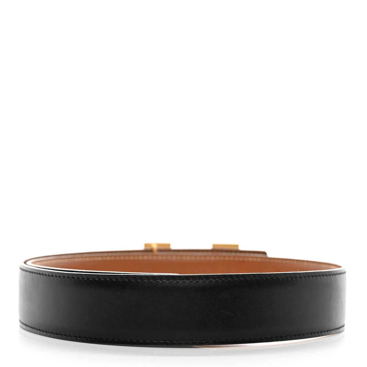 Hermes Box Epsom 32mm Constance H Belt 70 28 Black Gold 2 of 11