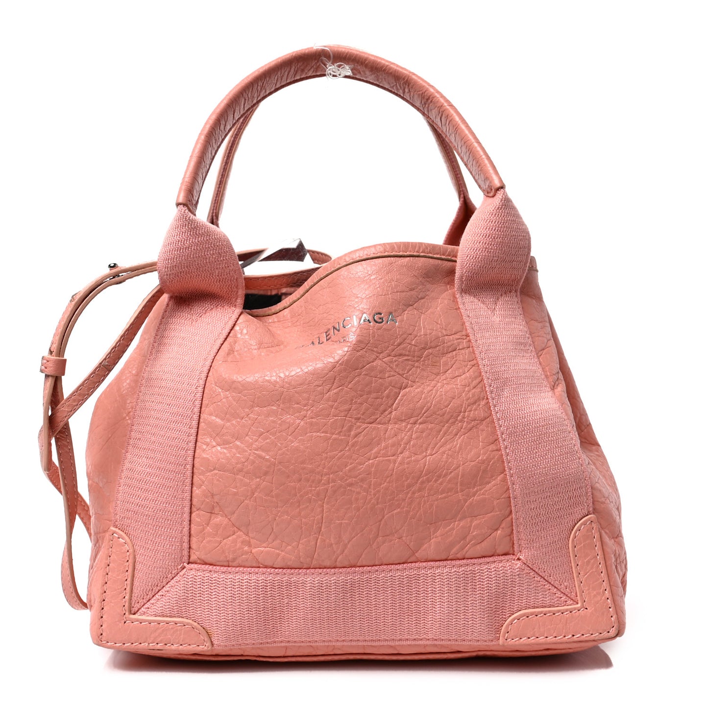 Agneau Stadio Ruban Viscose Navy Cabas XS Rose Ballerine