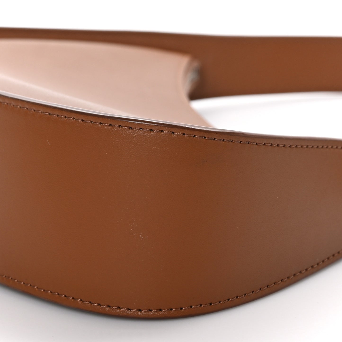 Smooth Calfskin Half Moon Shoulder Bag Chestnut