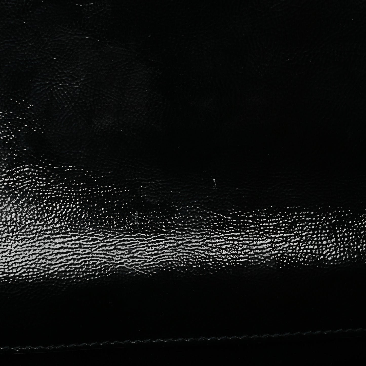 Textured Patent Monogram Large Belle De Jour Clutch Black