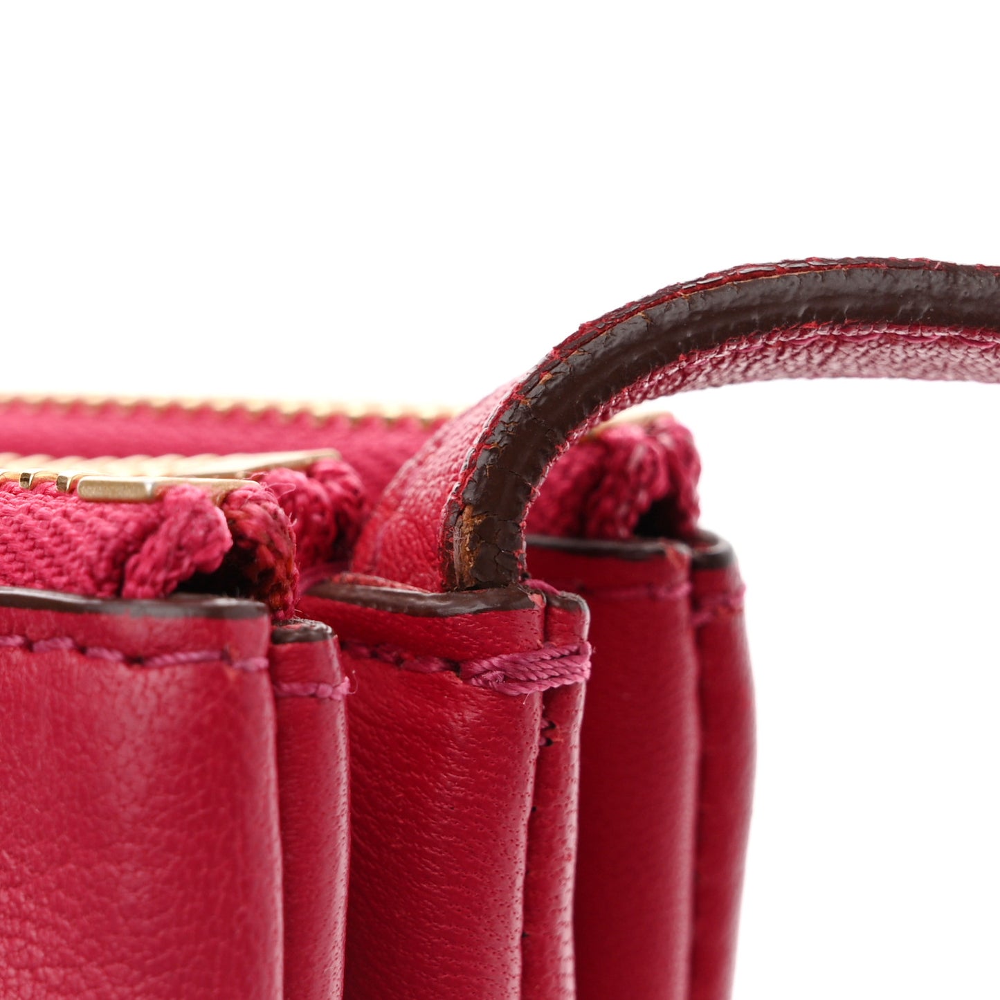 Lambskin Small Trio Crossbody Bag Fuchsia