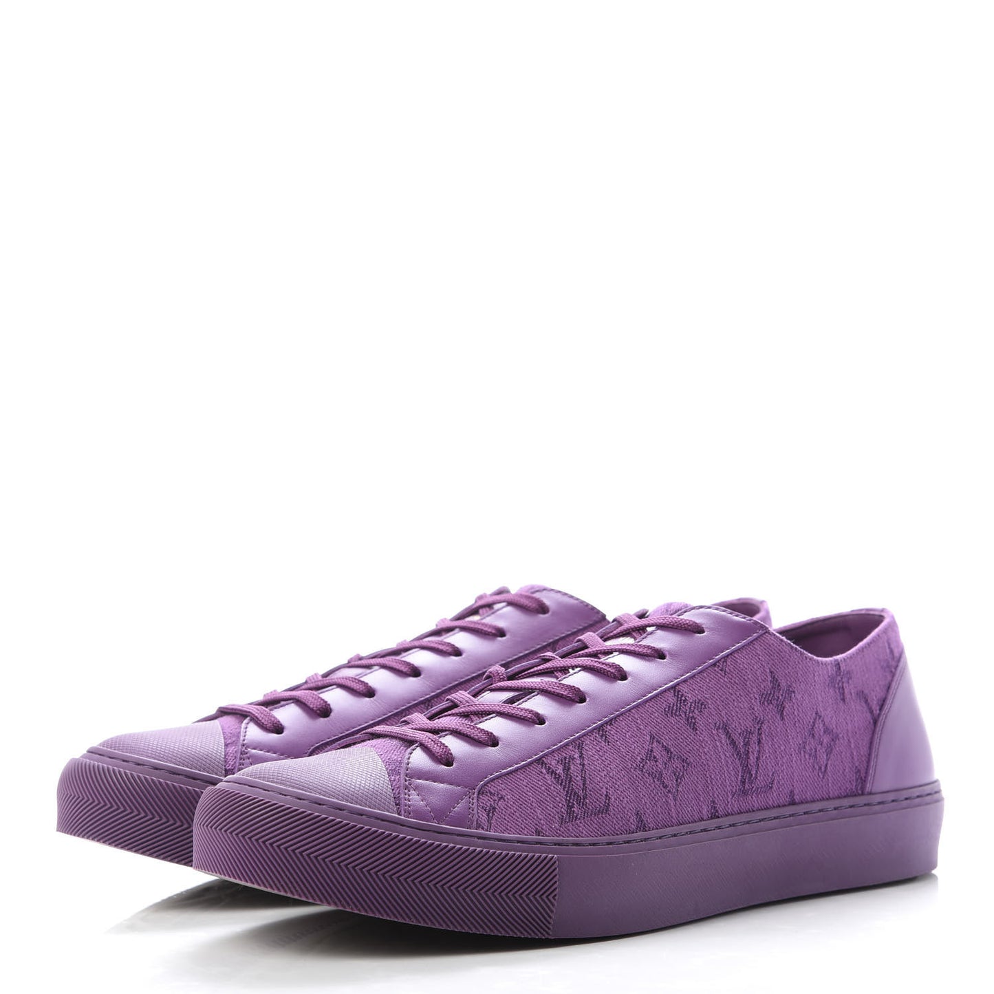 Canvas Monogram Mens Tattoo Sneakers 7.5 Violet
