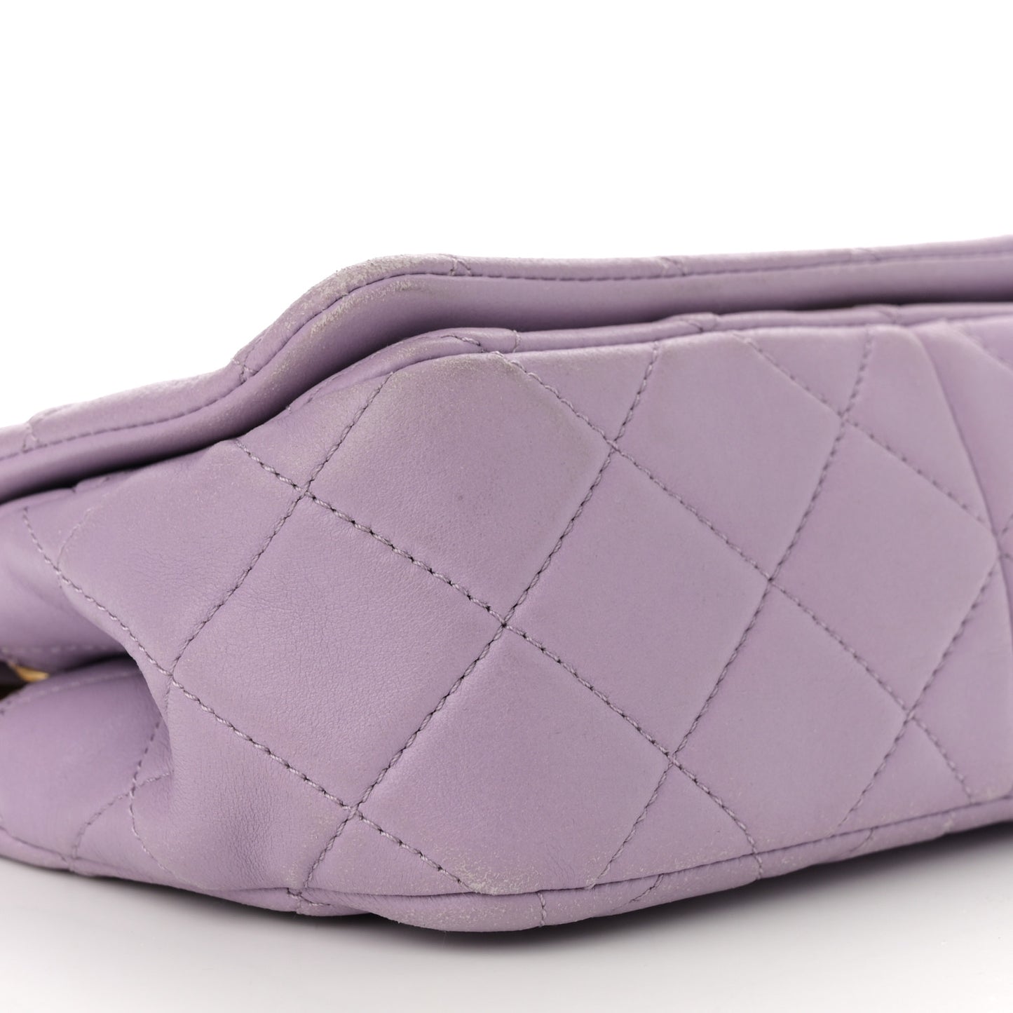 Lambskin Quilted Braided CC Small Flap Lilac