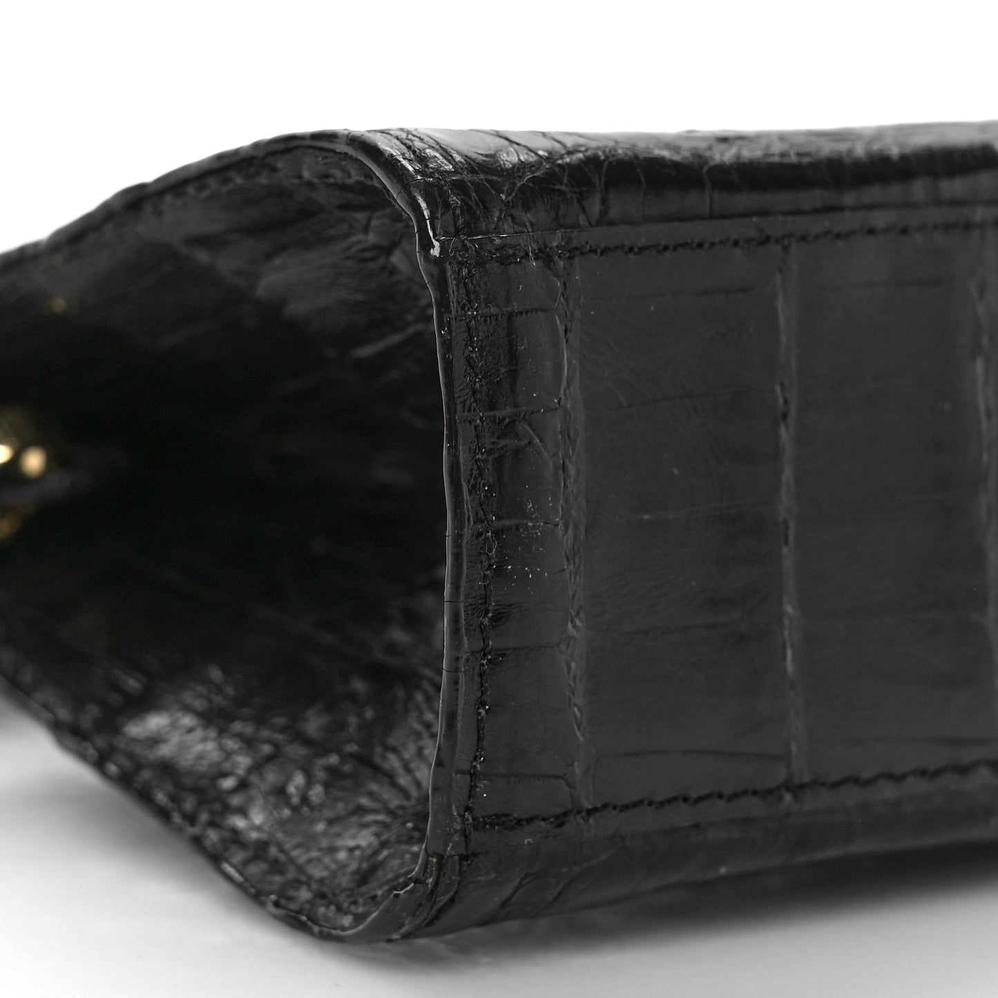 Crocodile Crossbody Bag Black
