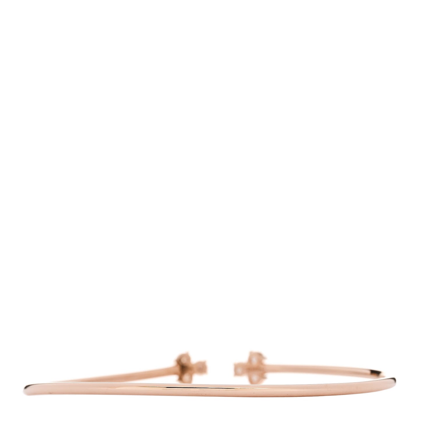 18K Rose Gold Diamond Aria Wire Bracelet