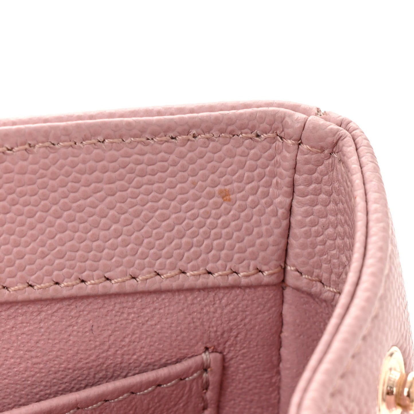 Caviar Quilted Small Business Affinity Flap Light Pink