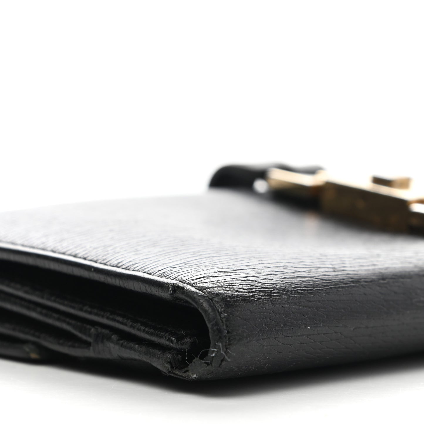 Calfskin Continental Bardot Wallet Black
