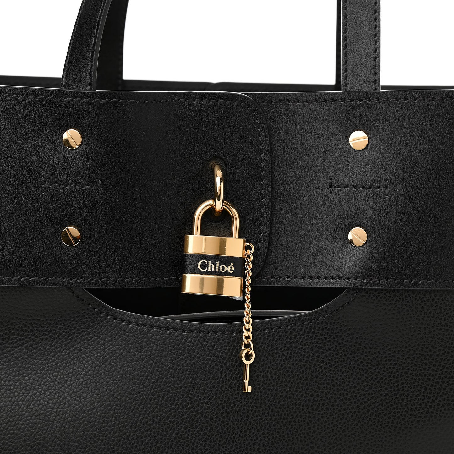 Smooth Grained Calfskin Medium Aby Tote Black
