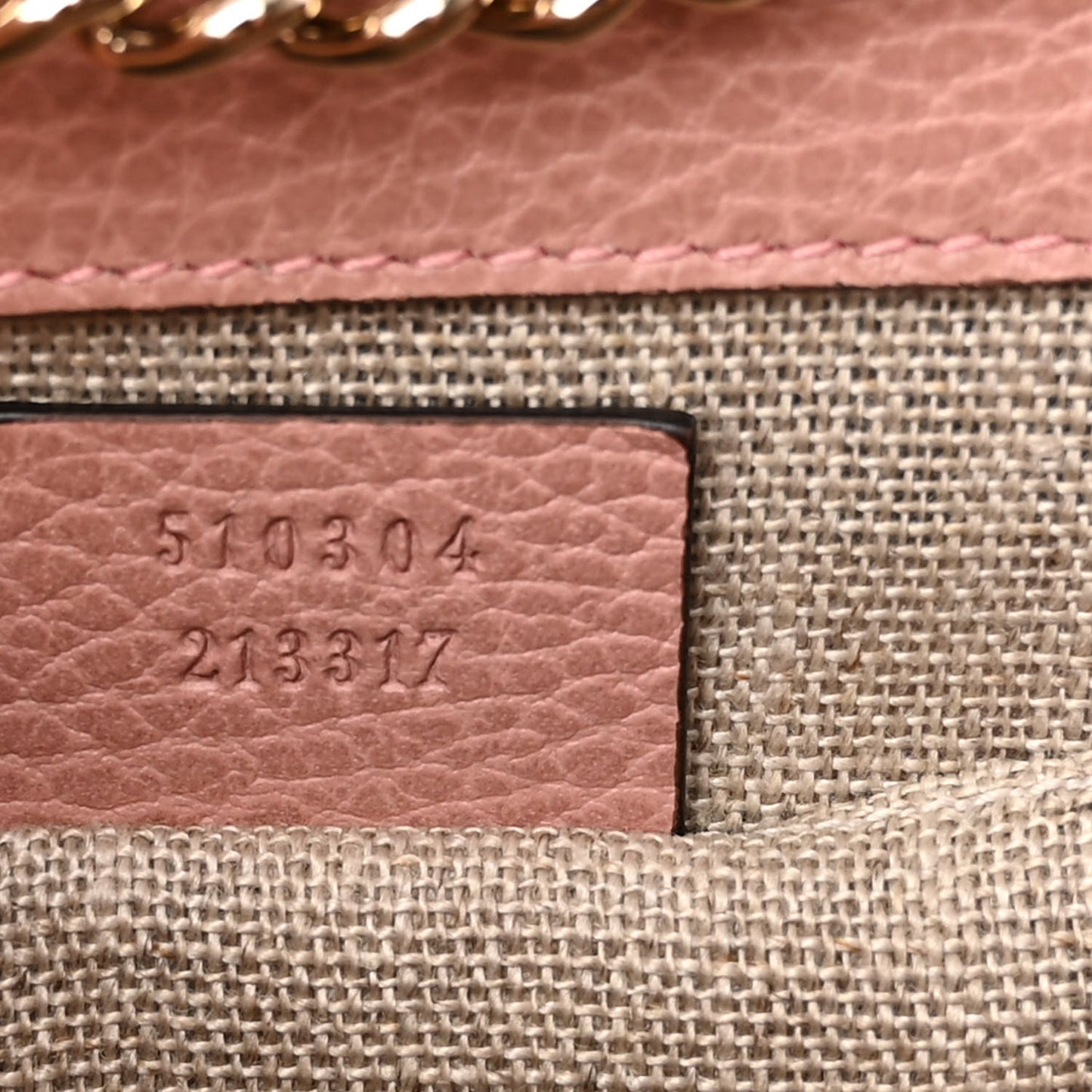 Dollar Calfskin Small Interlocking G Shoulder Bag Soft Pink