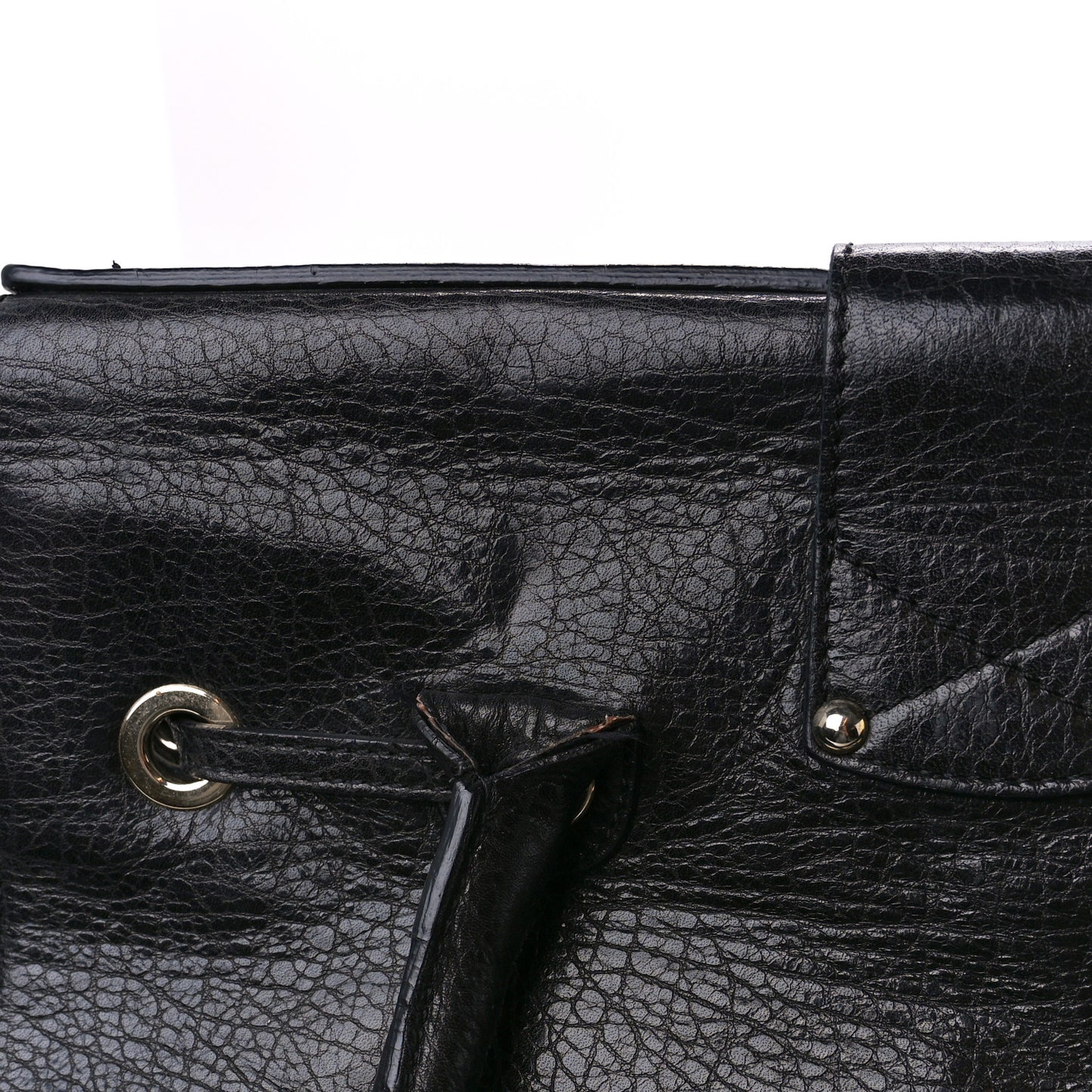 Grainy Calfskin Rosalie Satchel Black