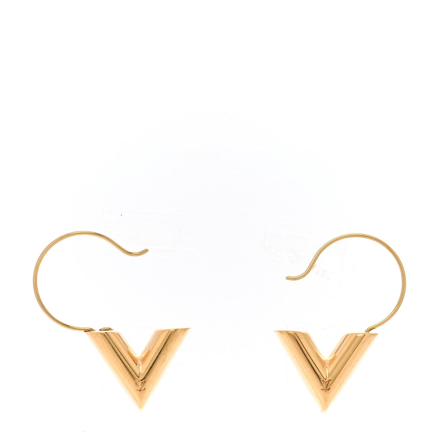 Brass Essential V Hoop Earrings Gold