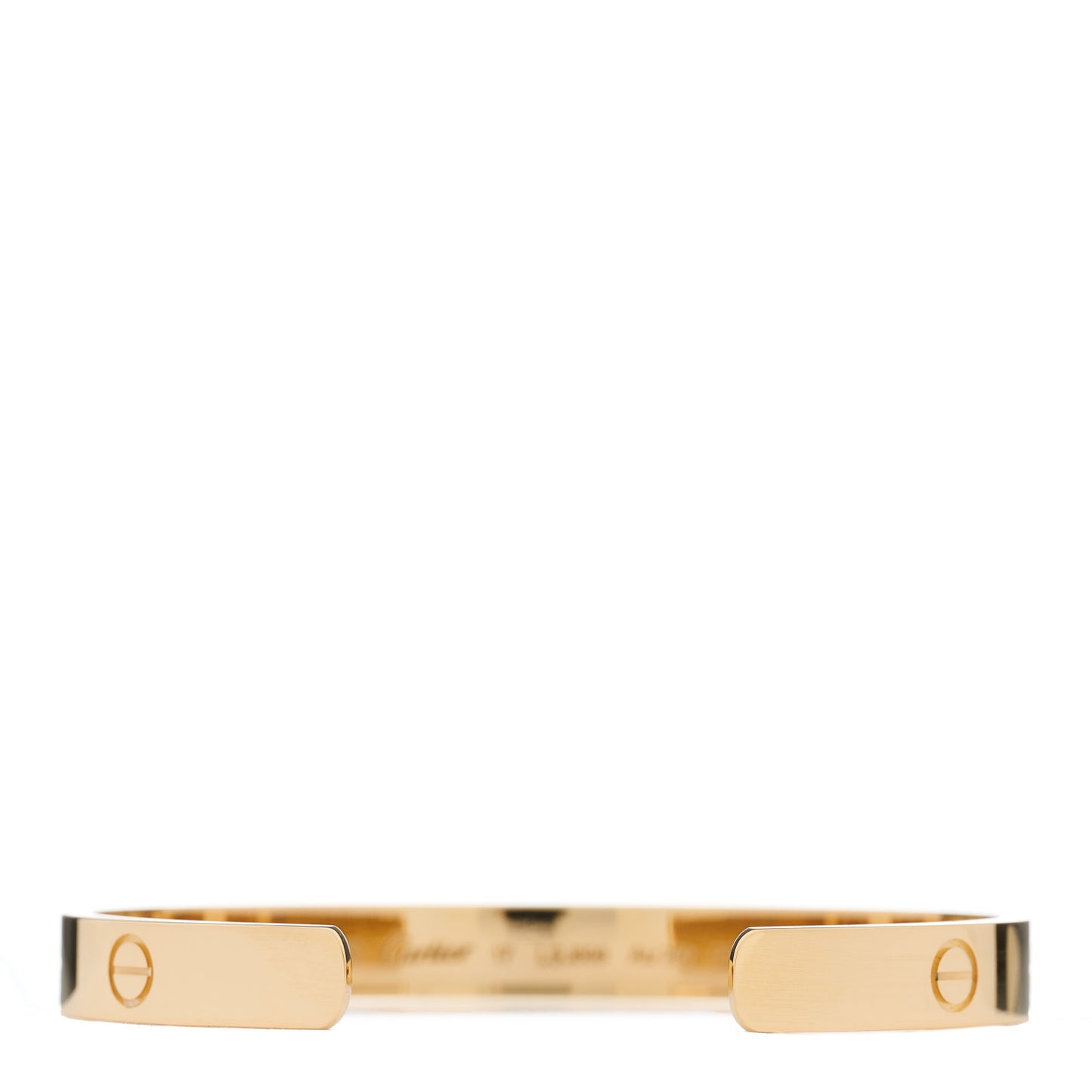 18K Yellow Gold LOVE Cuff Bracelet 17