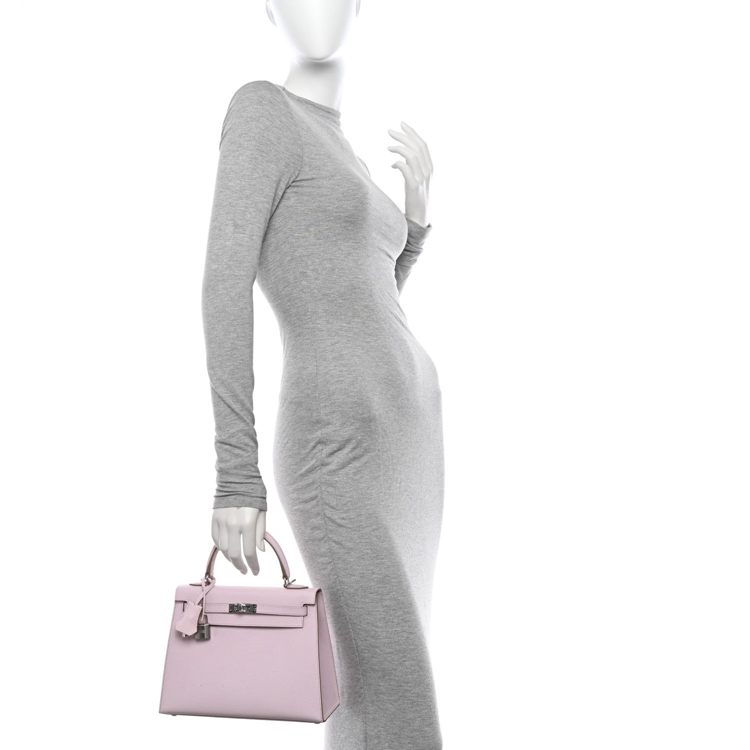 Hermes Epsom Kelly Sellier 25 Mauve Pale 2 of 11