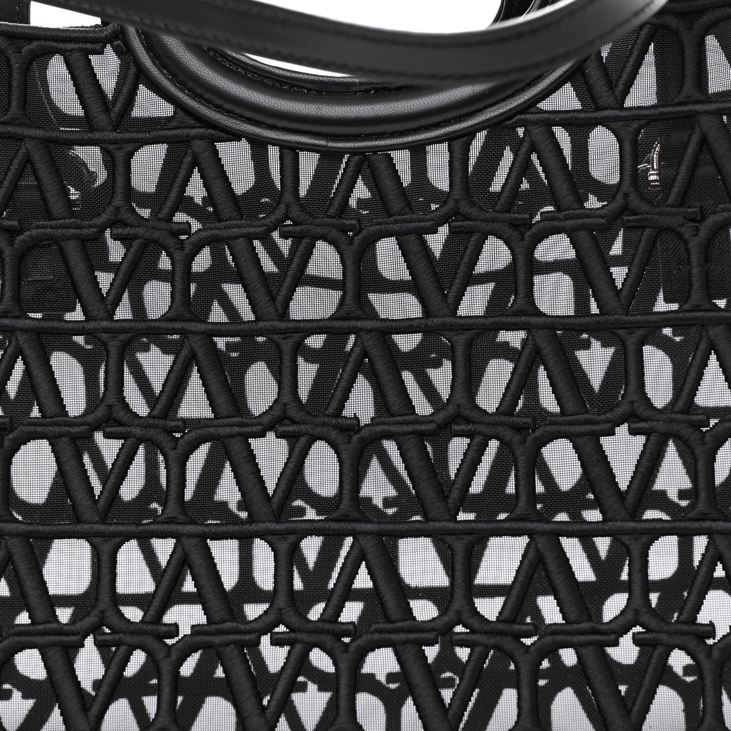 Toile Mesh Iconographe Goatskin Le Troisieme Shopping Bag Black