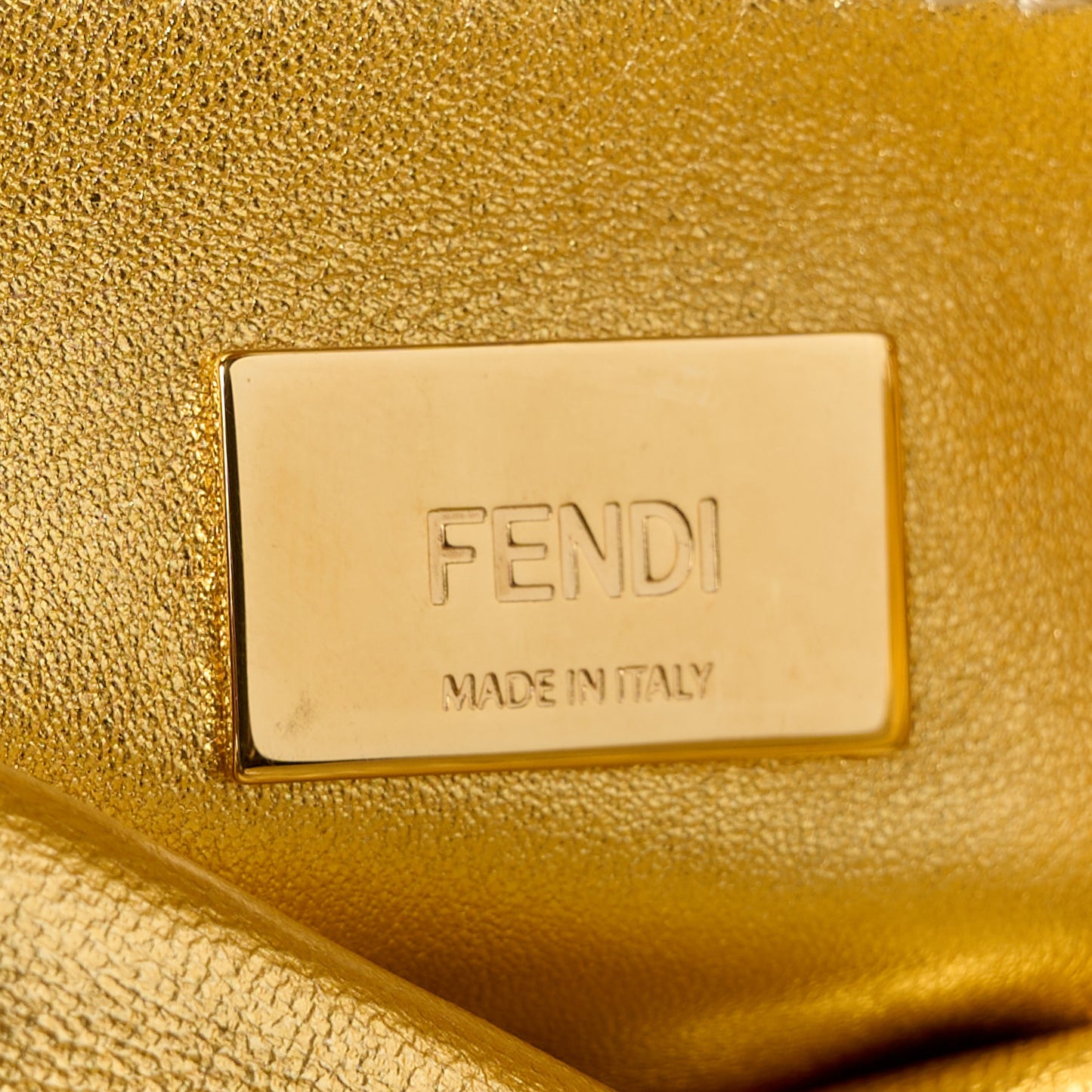 Sequin Vitello Catalan XS Peekaboo Iconic Satchel Gold