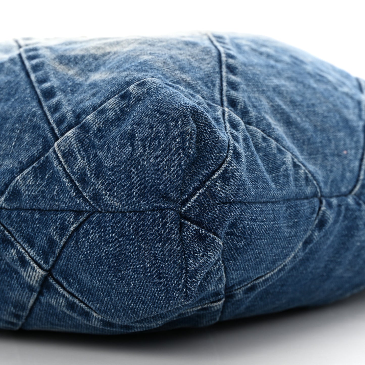 Denim Quilted Chanel 22 Blue