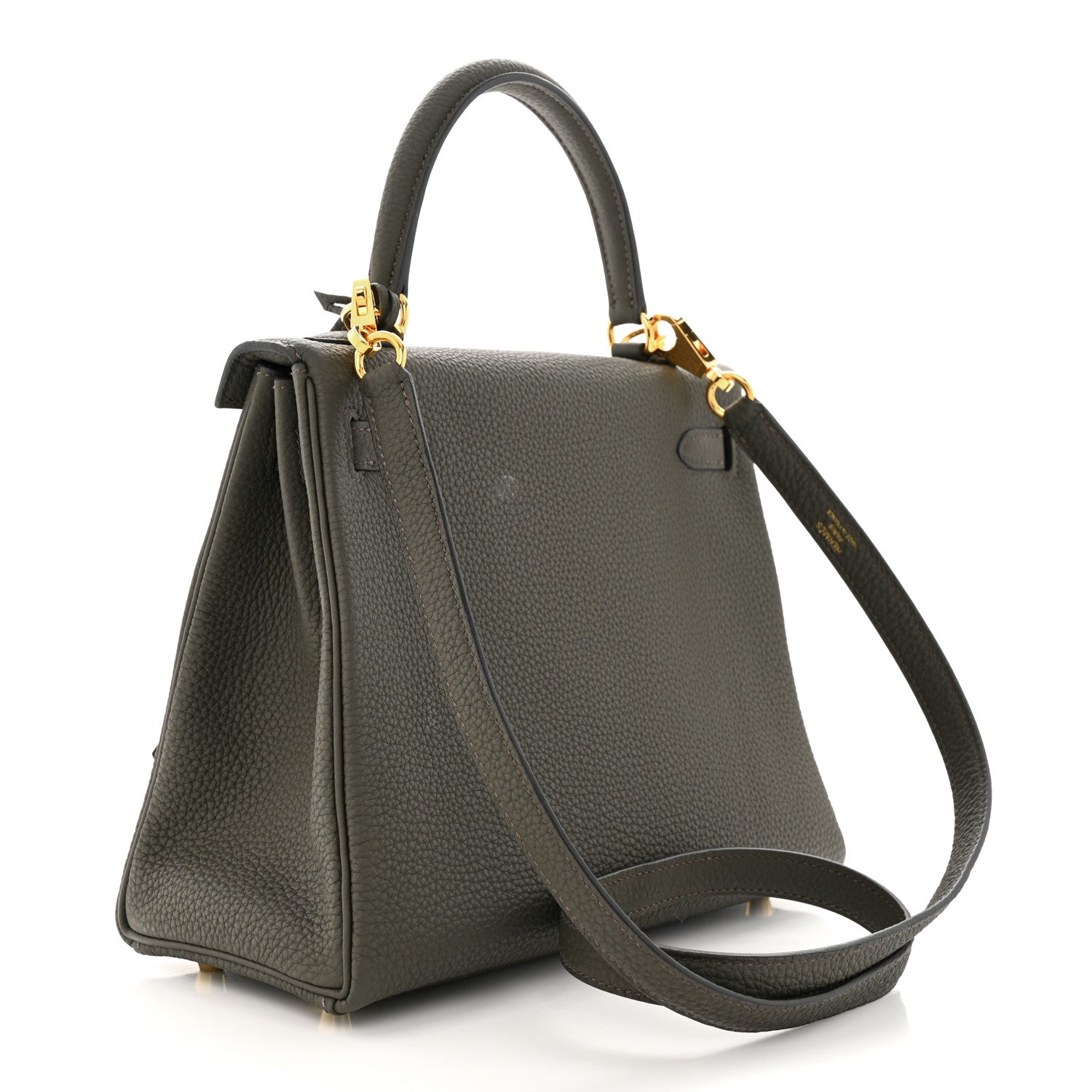 Hermes Togo Kelly Retourne 25 Vert De Gris 3 of 12