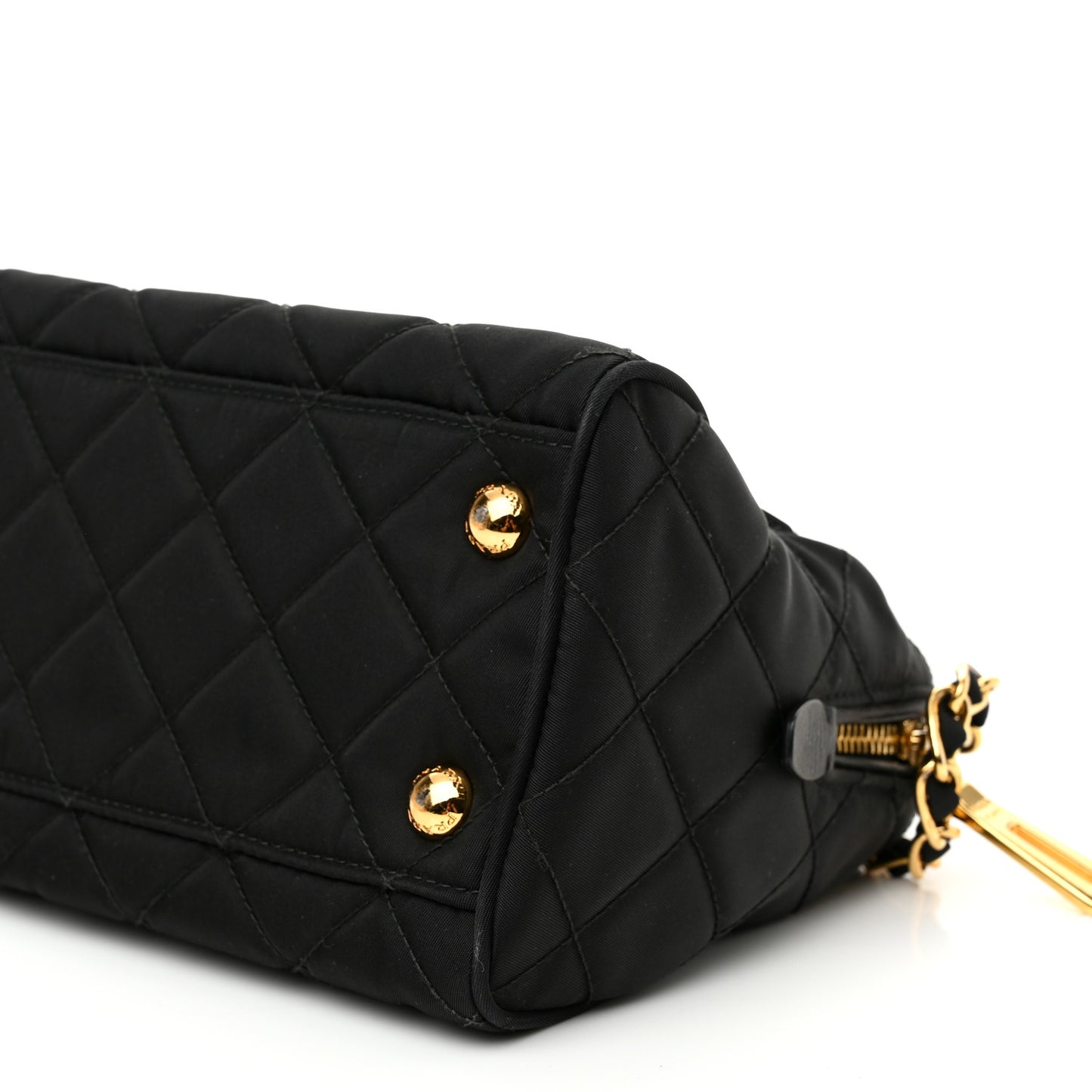 Nylon Tessuto Impuntu Quilted Flap Black