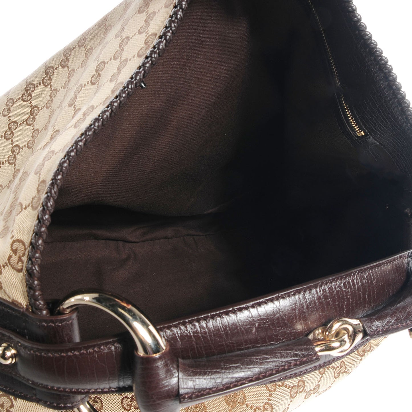 Monogram Large Horsebit Hobo Brown