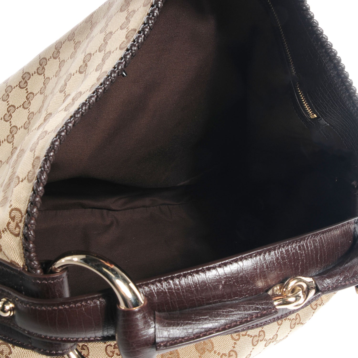 Gucci Monogram Large Horsebit Hobo Brown 5 of 7