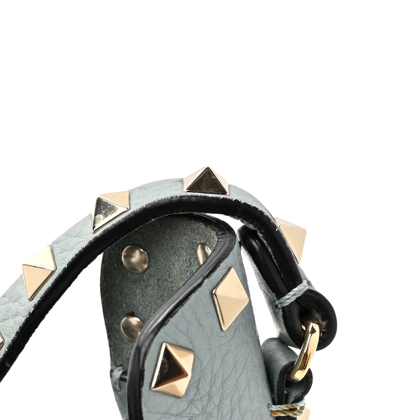 Grained Calfskin Rockstud Bucket Bag Amadeus