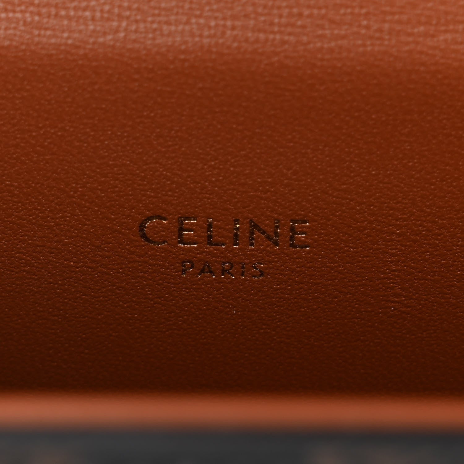 Celine Canvas Calfskin Triomphe Box Top Handle Bag Tan 6 of 10