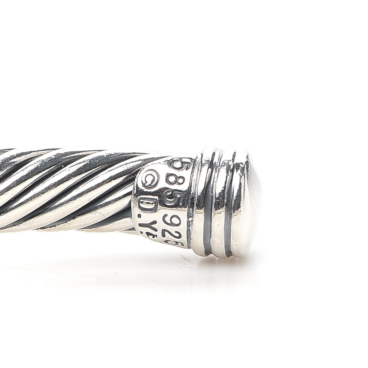 David Yurman Sterling Silver 14K Yellow Gold 5mm X Station Cable Bracelet 5 of 5