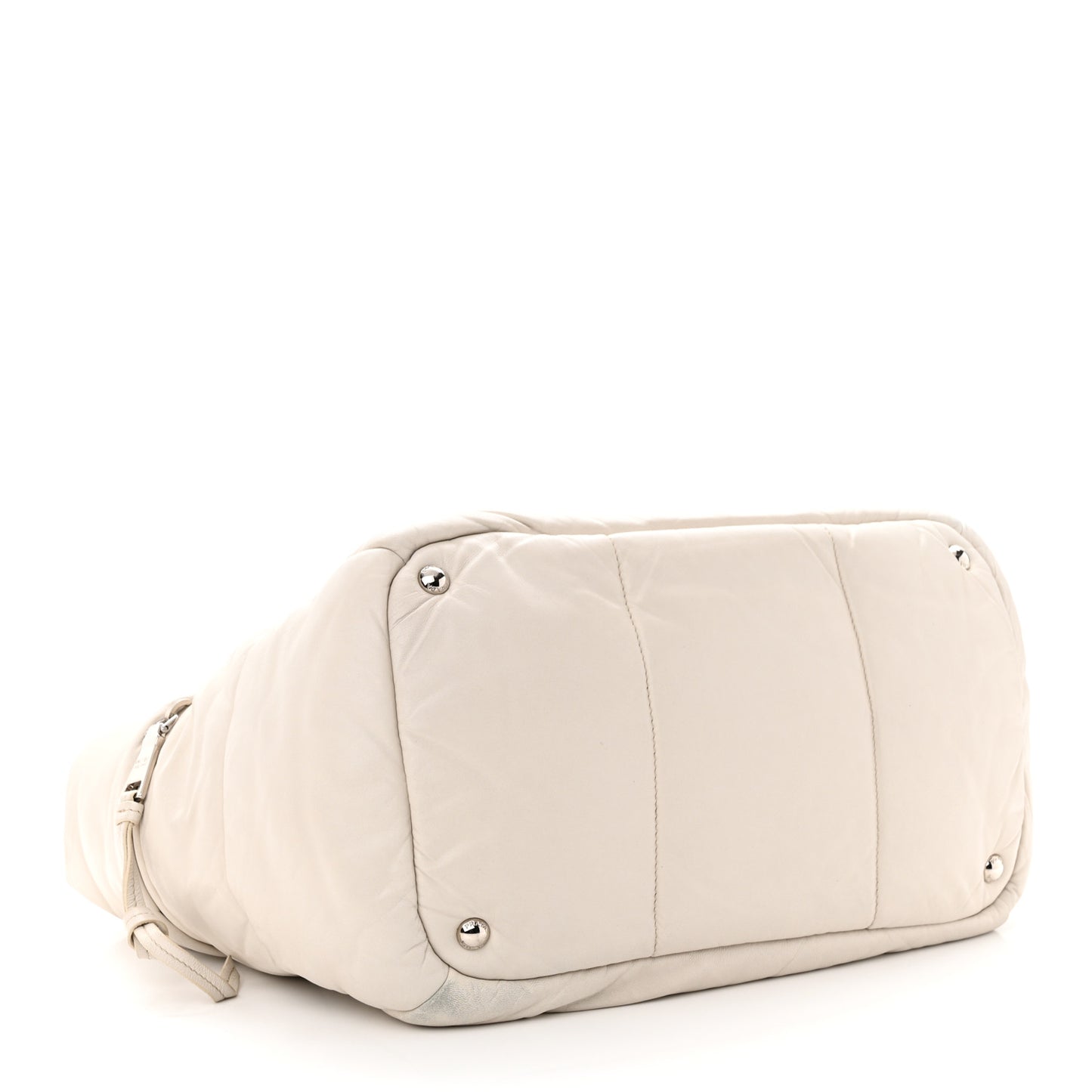 Nappa Bomber Tote Bianco