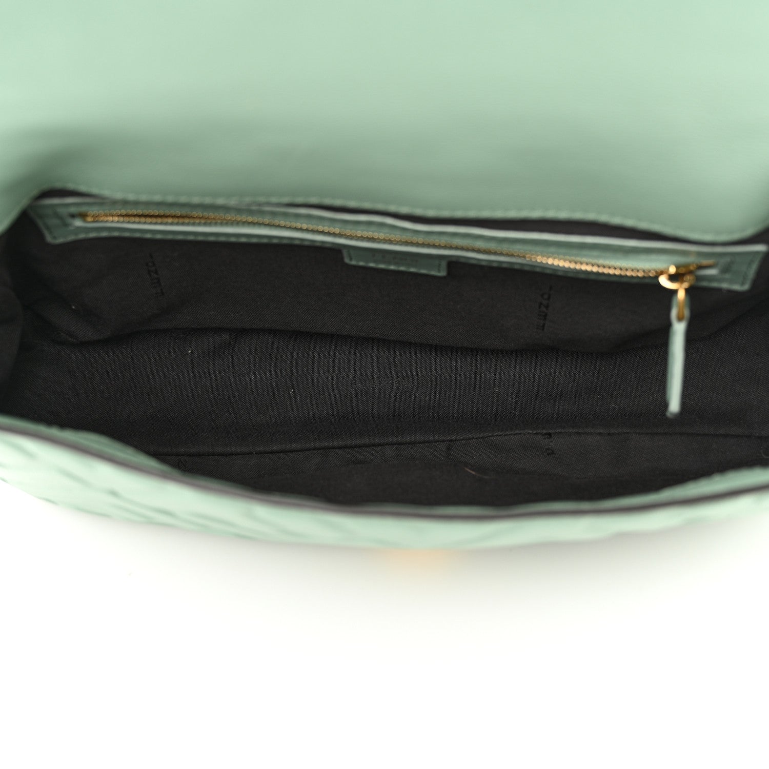 Fendi Nappa FF 1974 Embossed Baguette Menta 5 of 9