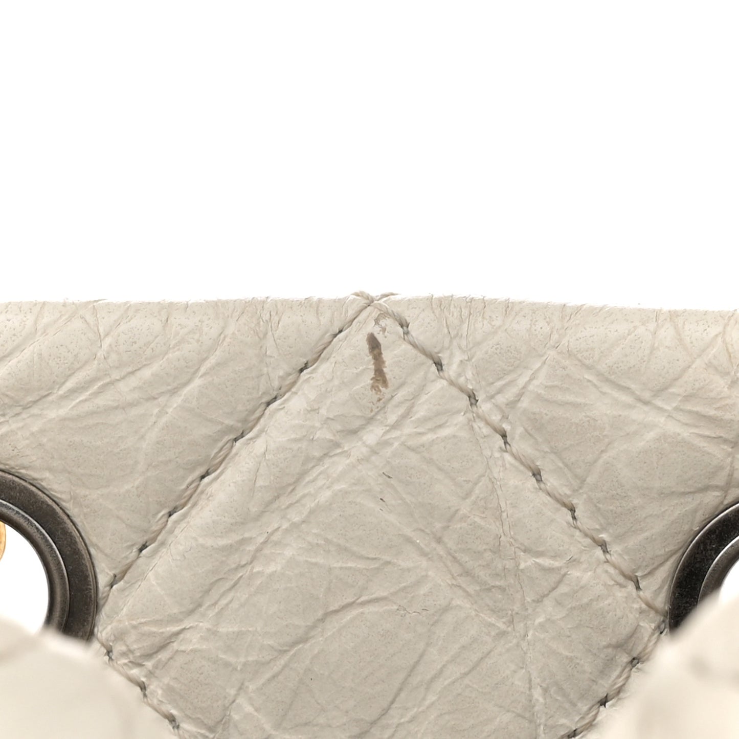 Aged Calfskin Quilted Gabrielle Backpack Black White