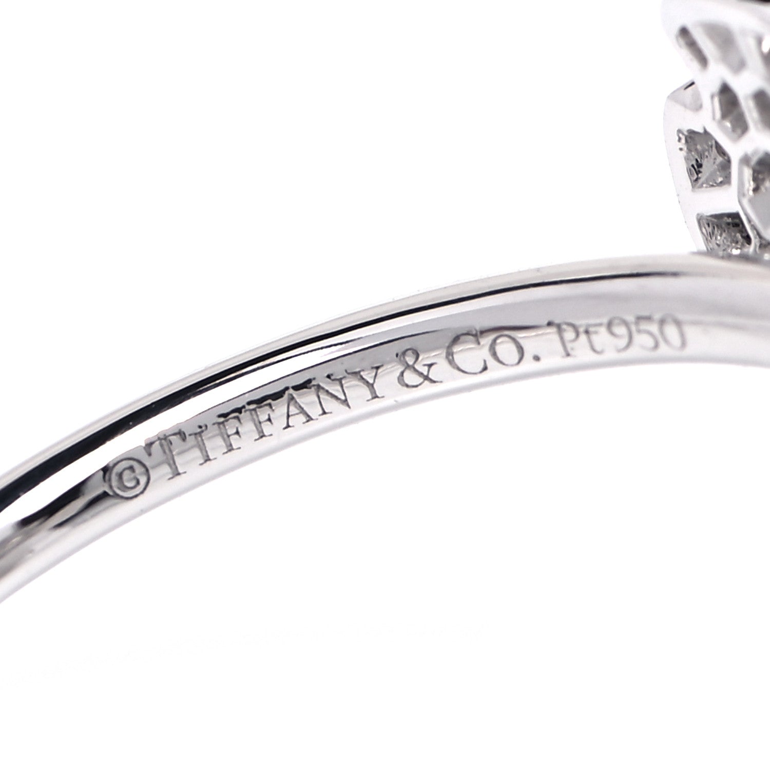 Tiffany Platinum Diamond Paper Flowers Mixed Cluster Ring 52 6 4 of 5