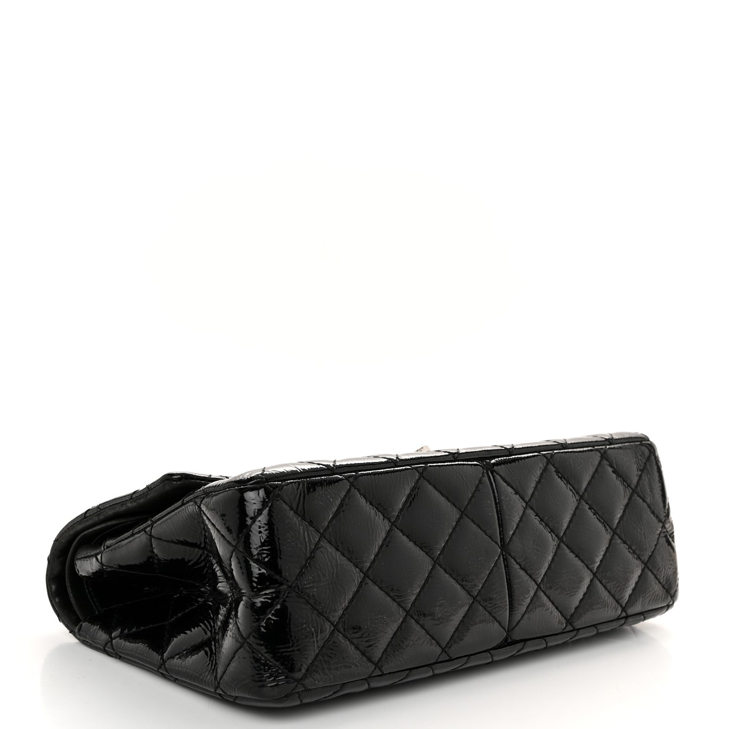 Distressed Patent Quilted 2.55 Reissue 226 Flap Black