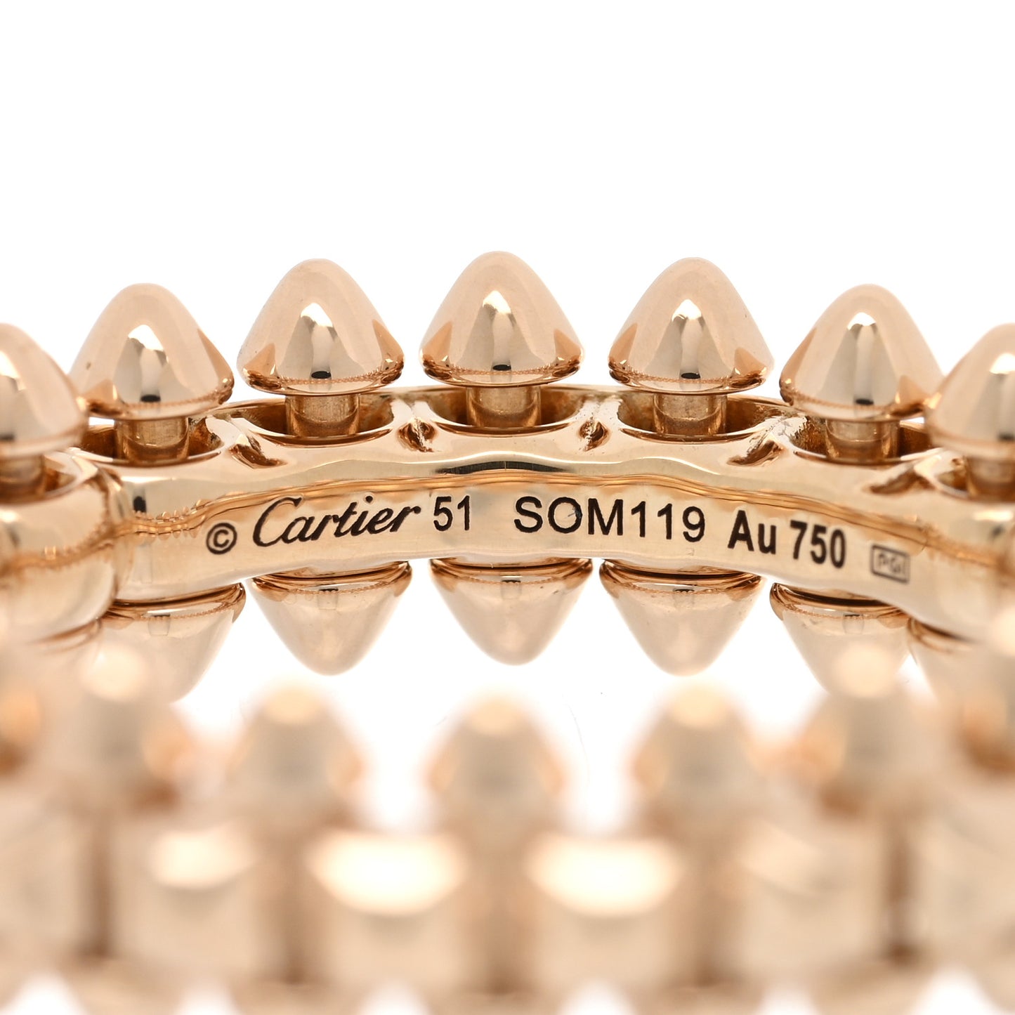 18K Pink Gold SM Clash De Cartier Ring 51 5.75