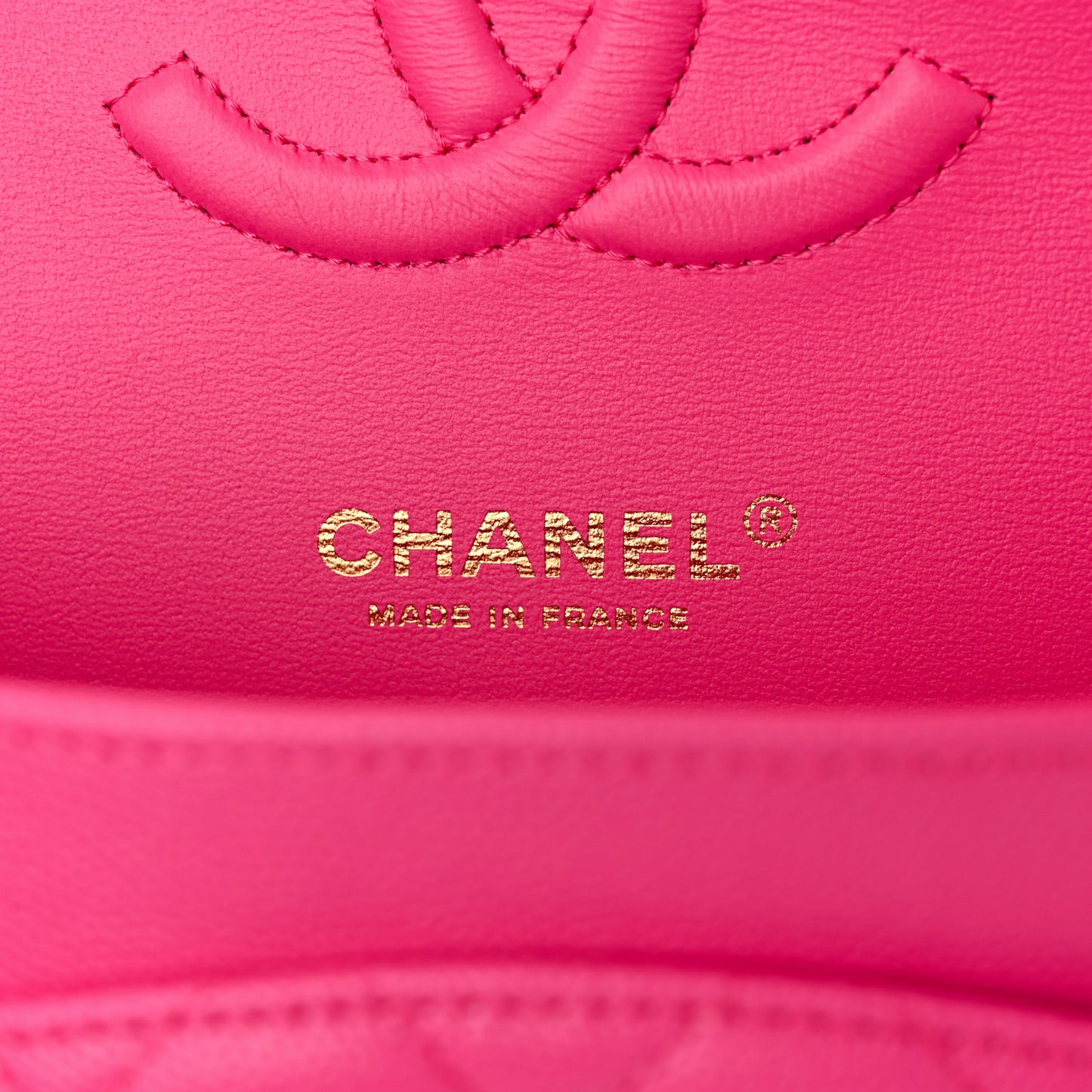 Caviar Quilted Medium Double Flap Dark Pink