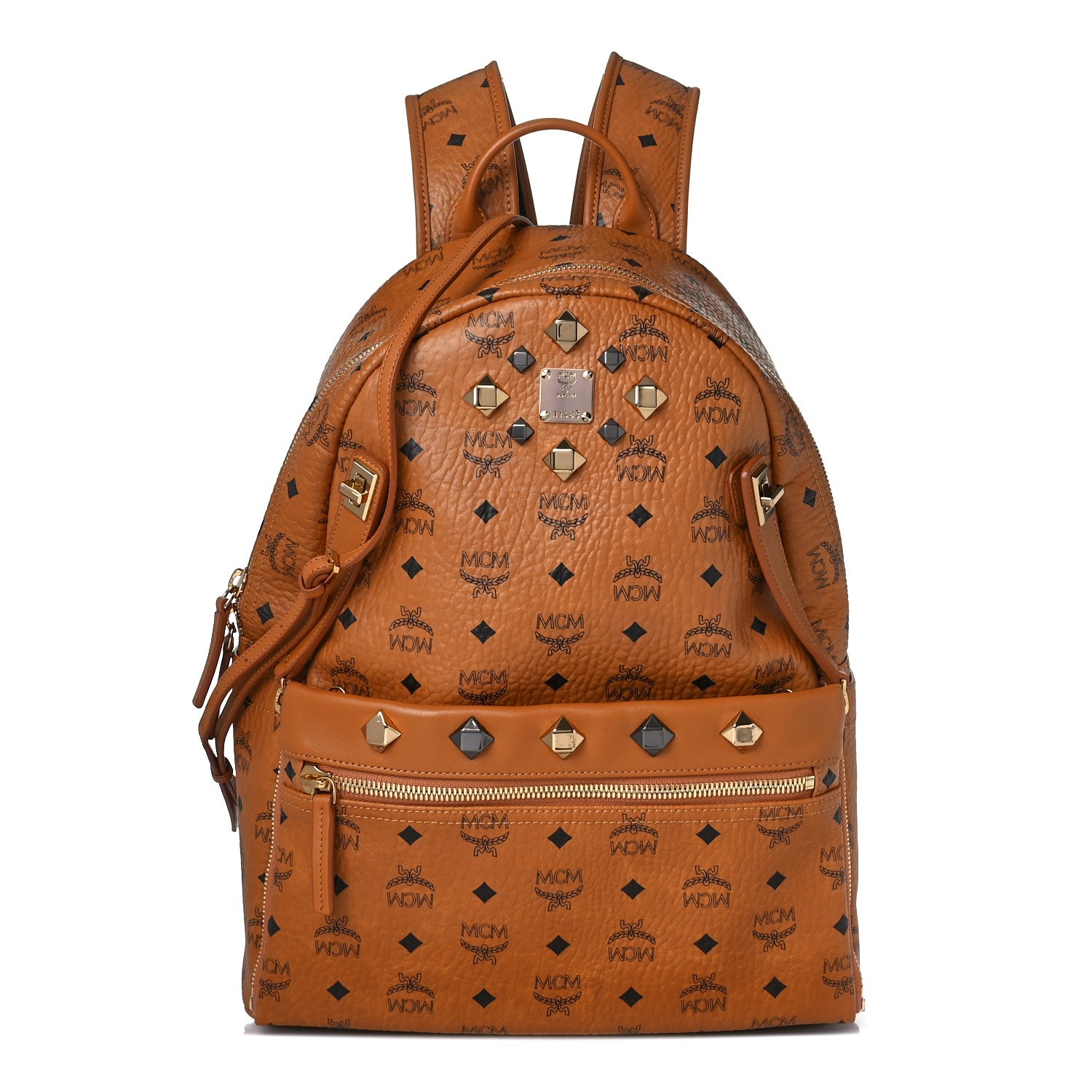 MCM Stark Visetos Top Handle Backpack Bookbag MCM Visetos Stark - Black Backpacks, Handbags - W3065043  main image 3