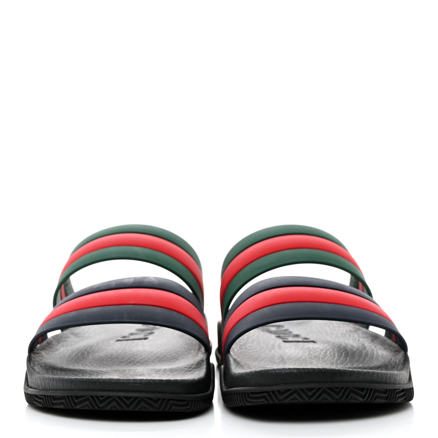 Rubber Web Mens Slide Sandals 10 Green Red