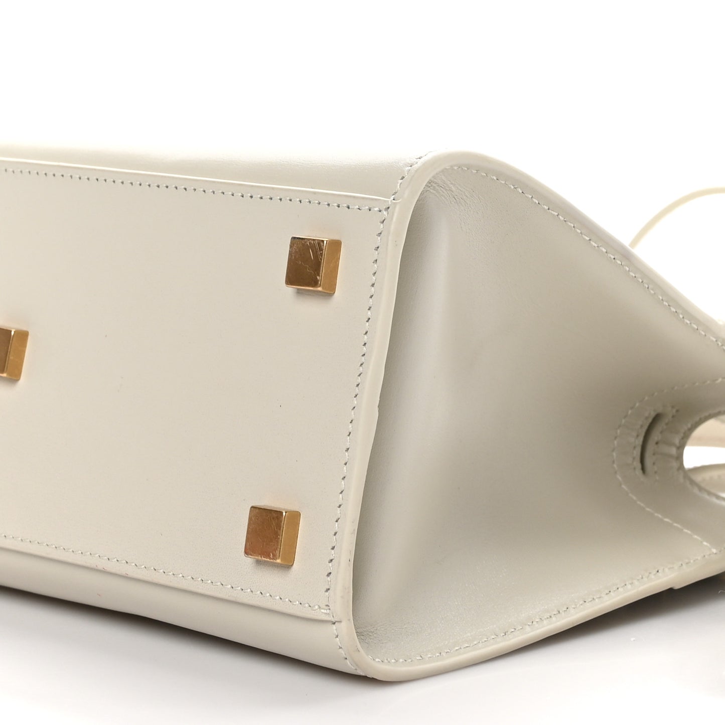 Smooth Calfskin Nano Manhattan Shopper Tote Crema Soft