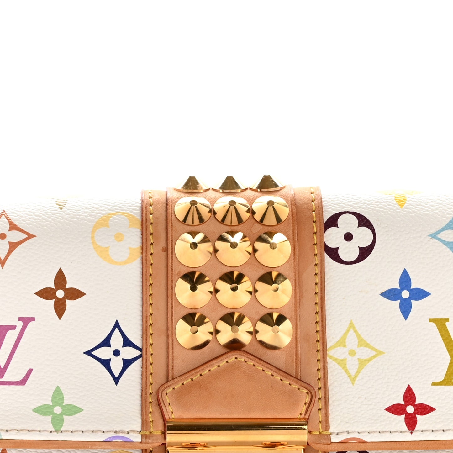 Monogram Multicolor Courtney Clutch White