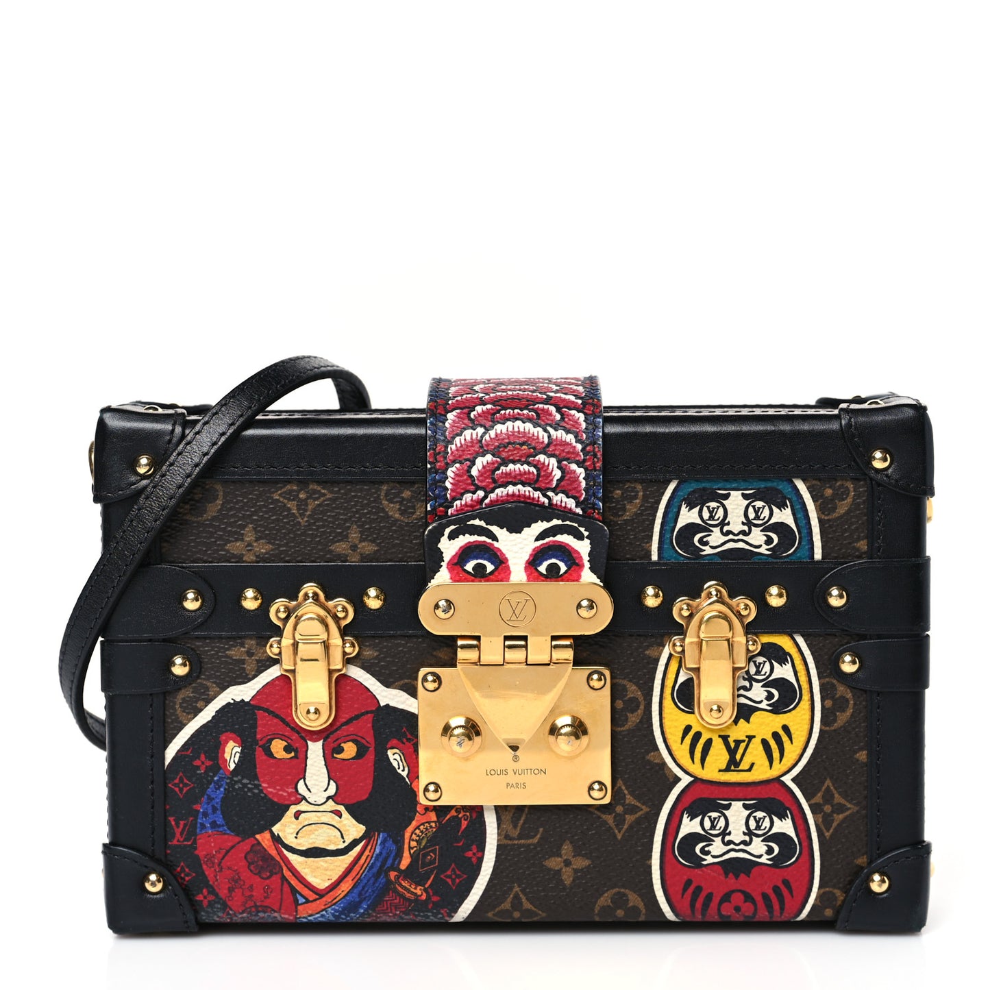Monogram Kabuki Petite Malle Black