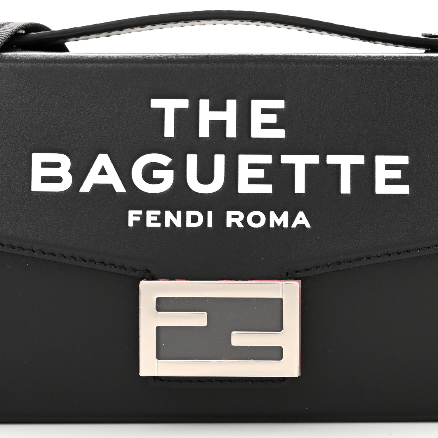 Fendi X MARC JACOBS Nappa Logo Baguette Soft Trunk Bag Black 7 of 10