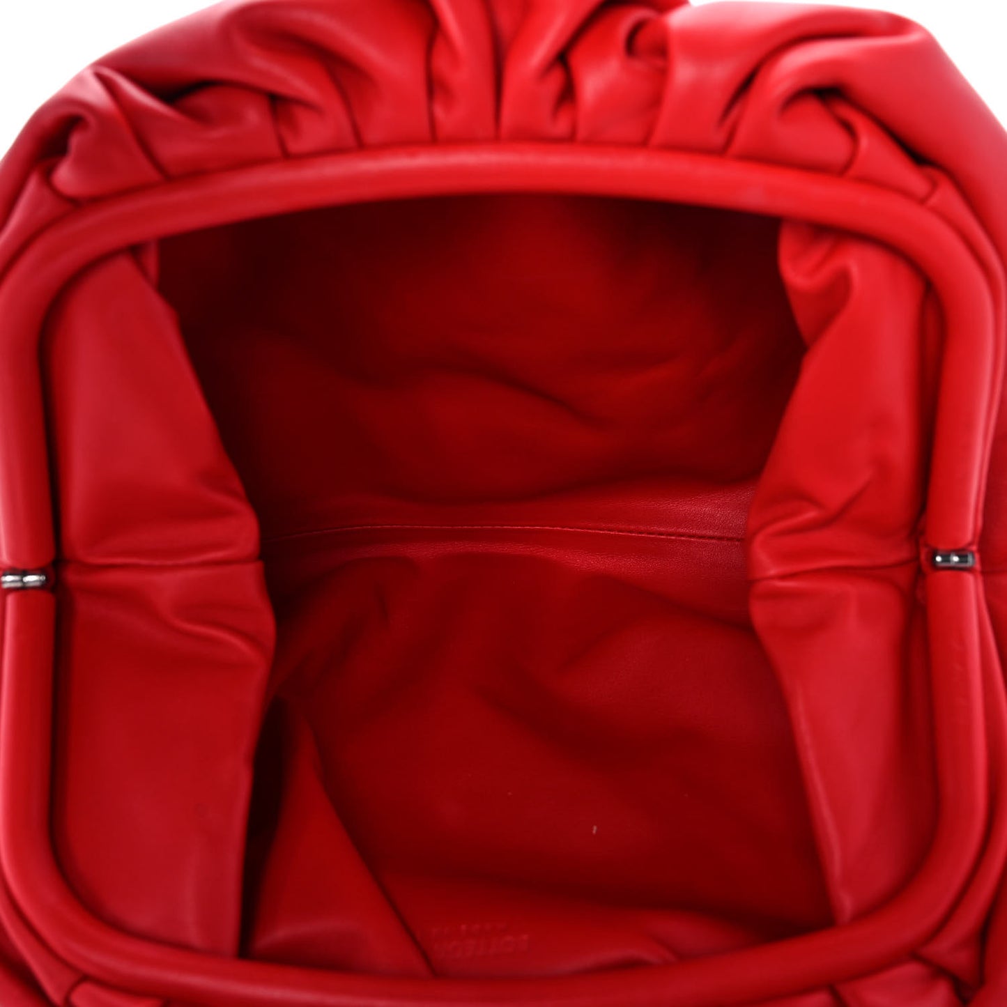 Smooth Butter Calf The Pouch Oversized Clutch Bright Red