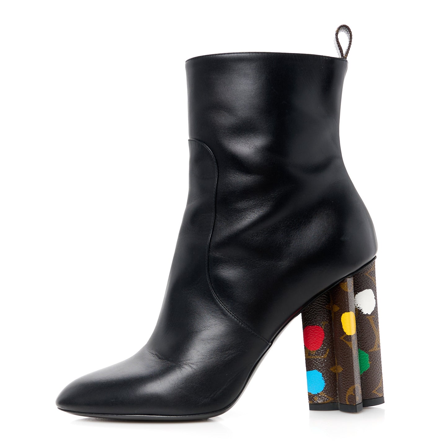 LV X YK Calfskin Monogram Silhouette Ankle Boots 39.5 Black