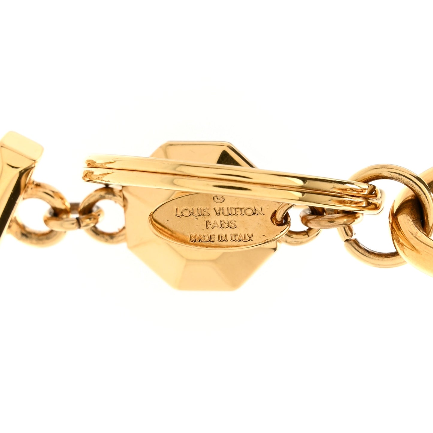 LV Facettes Bag Charm Key Holder Gold