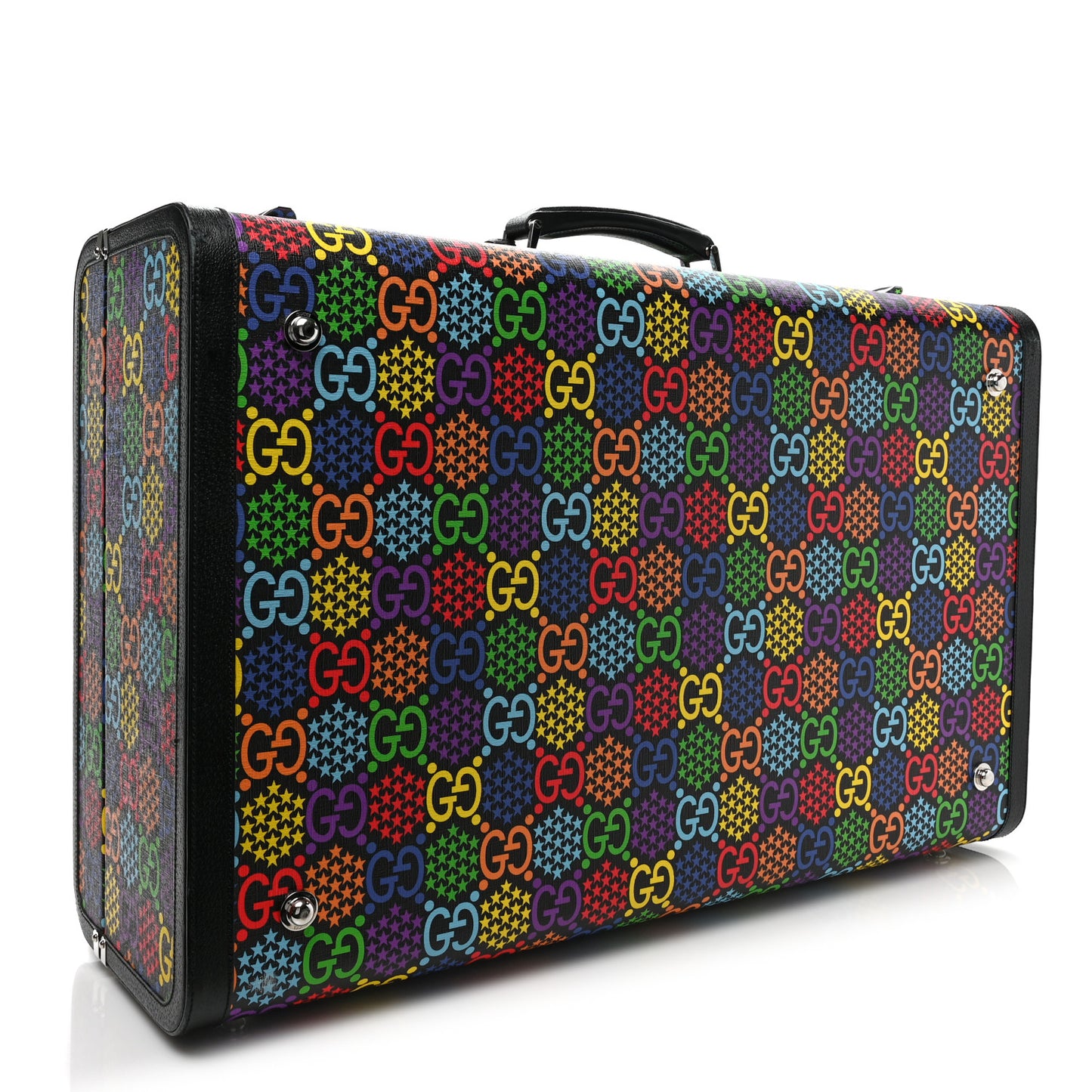 GG Supreme Monogram Psychedelic Extra Large Savoy Suitcase Black Multicolor