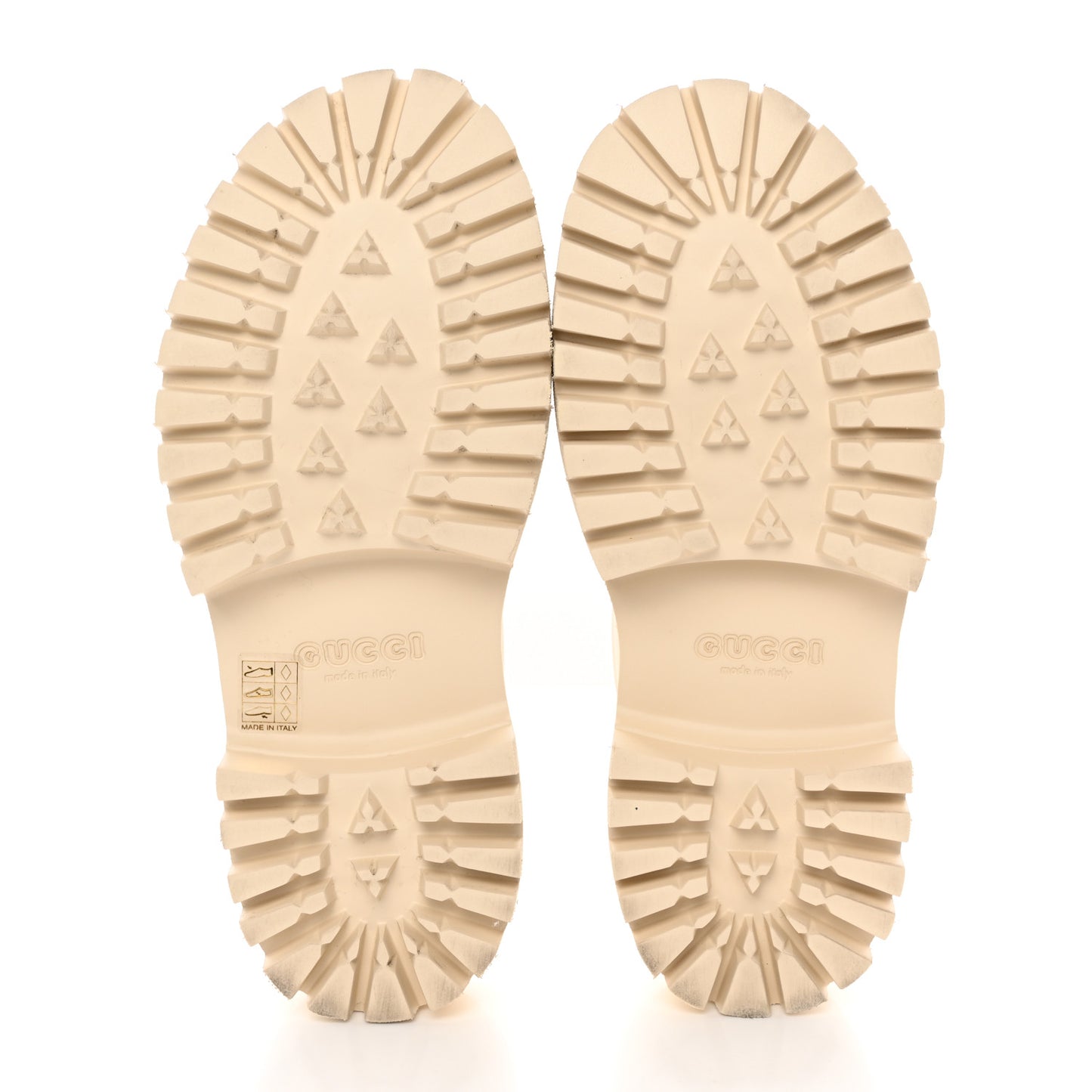 Rubber GG Monogram Perforated Elea Platform 55mm Lug Sole Sandals 39 Mystic White