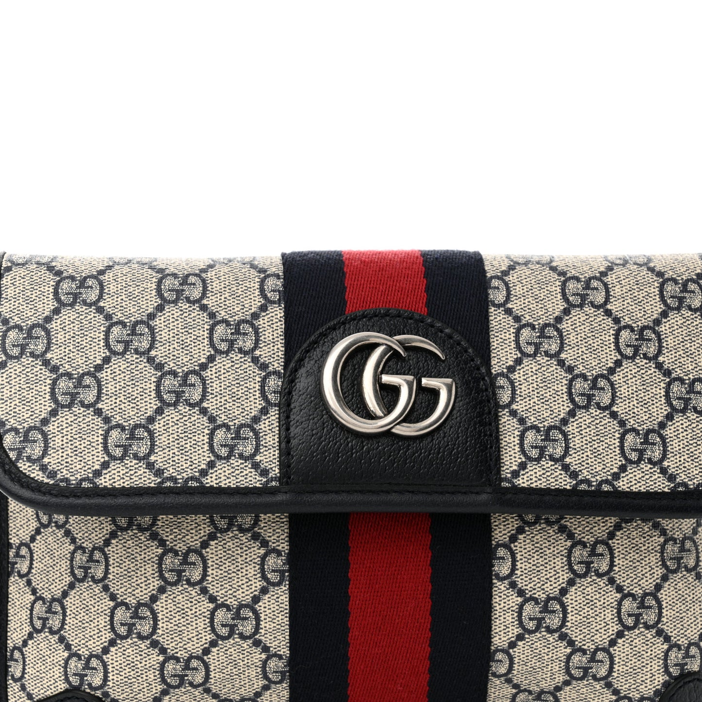 GG Supreme Monogram Web Small Ophidia Belt Bag 90 36 Beige Navy